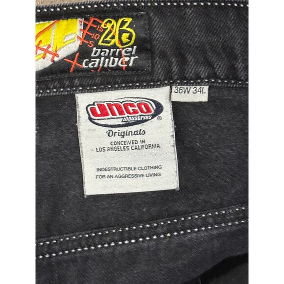 Vintage y2k Men's Black Jnco Baggy Jeans Size 36 - Picture 3 of 11